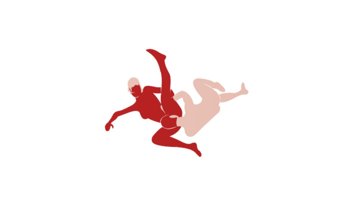 viena kāja ir pacelta